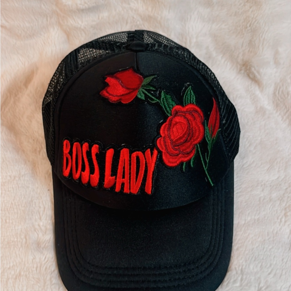 Boss Lady Black and Red Cap